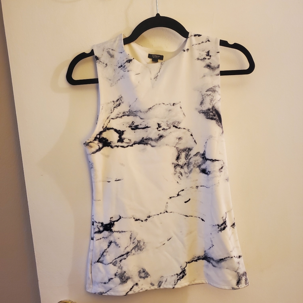 Express marble bodycon top
